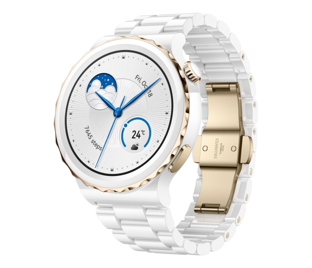 Huawei Watch GT 3 Pro Elegant 43mm biało-złoty - 1041183 - zdjęcie